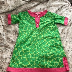 Giraffe lily pulitzer button down dress